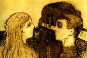 Edvard Munch attraktion oil painting on canvas